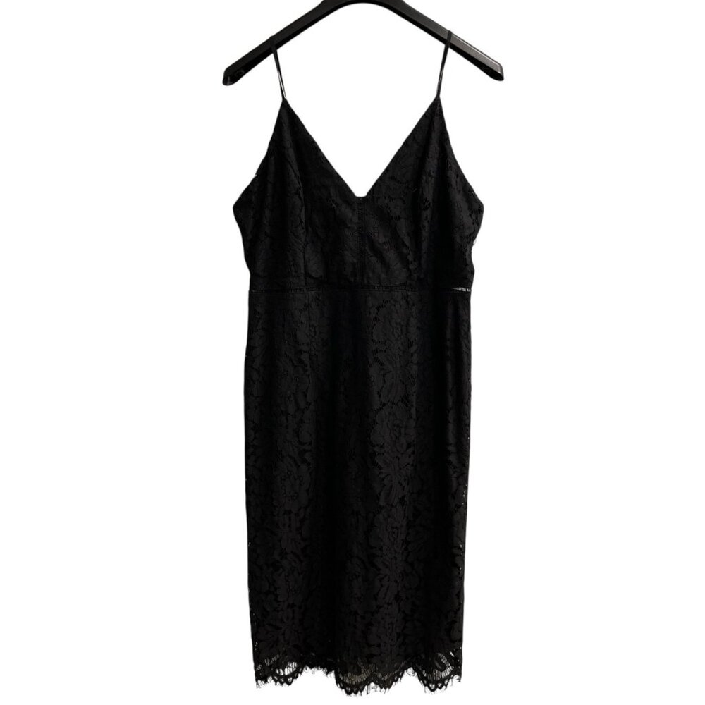 Astr The‎ Label Dress Womens  XL Black Lace Babydoll Midi Witchy Y2K Whimsigoth